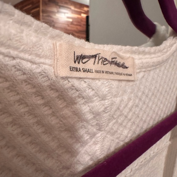 NWOT🤍Free People We the Free Coraline Thermal XS Ivory - Picture 6 of 9